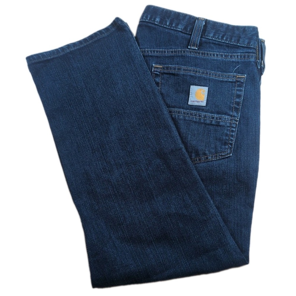 Carhartt Rugged Flex Straight Fit Denim Jeans Men's 36"x24.5" Hemmed BD2807-M